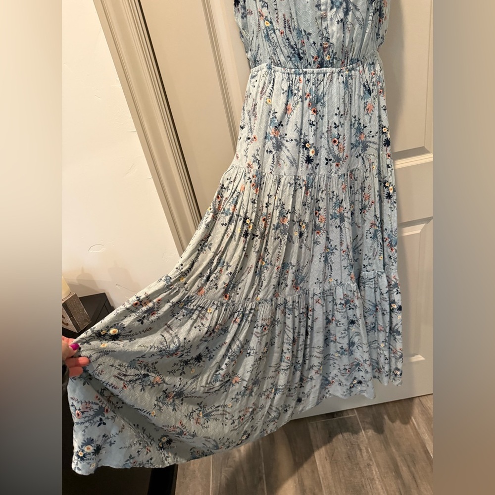 DR2 Light Blue Floral Maxi Dress - Picture 2 of 5